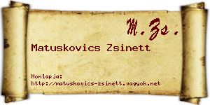 Matuskovics Zsinett névjegykártya